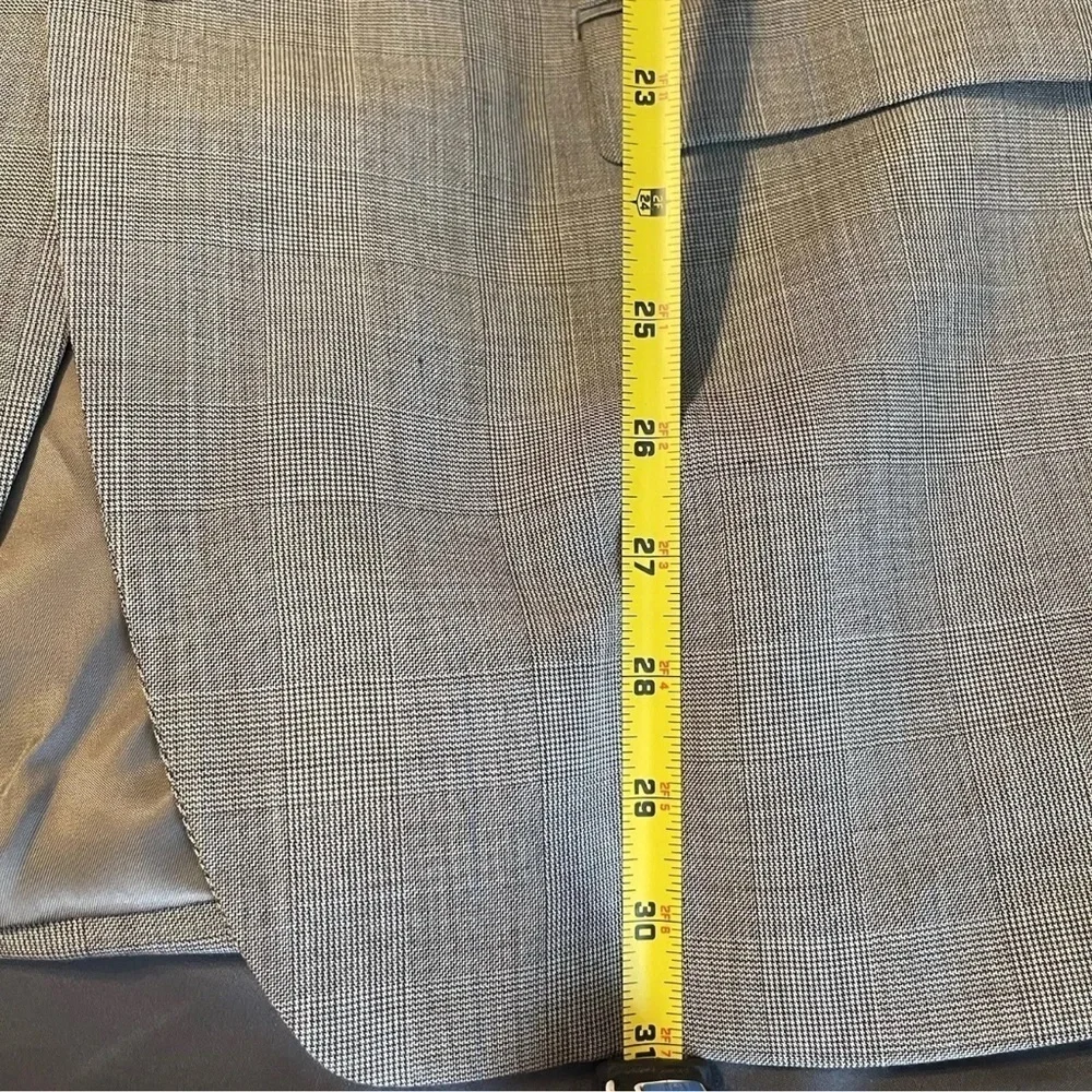 Lauren Ralph Lauren Jacket Mens 41R Gray Plaid 100% Wool Lord + Taylor Blazer